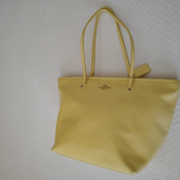 Coach Crossgrain Leather Taxi Zip Top Tote Shoulder Bag - Picture 3 of 11